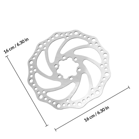 Complete Mechanical Disc Brake System For Mountain Bike Front And Rear With Forged Aluminum Calipers And Long Wear Pads That Give You Dang Serious Stopping Power On Gnarly Downhills Without Breaking The Bank disc brake rotor, 16 cm size, durable metal material, suitable for mountain bikes.