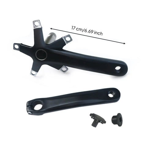Durable Feather Light Aluminum Alloy Hollow Crankset With Unified Left And Right 170mm Crank Arms Easy Install Bike Cycling Parts Built Tough For Serious Riders, 170cm black pair
