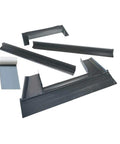 Top Shelf A06 Skylight Flashing Kit With Adhesive Underlayment For Metal Roofs includes aluminum panels and sealant roll.