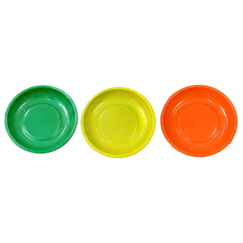 3 Pack Compact ABS Trays For Holding Metal Parts Office Supplies Electronics And Tools With Safe Rounded Edges 6 Inch Round Handy Go To Organizer For Home Shop Garage Desk, three trays
