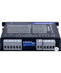 Front view of TE Series Digital Stepper Driver 1.8-5.6A 24-50VDC for Nema motors, showing connection ports and control switches.