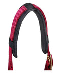 Lux Ceramic Therapy Poll Horse Saddle Pad for tension relief in red, attached to halter or bridle, durable for daily rides