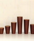 Spice Up Your Setup With These Top Shelf Solid Wood Furniture Legs, 4 Pack Dark Walnut Conical Table Feet, Heavy Duty Upgrade Fits Any Desk Or Cabinet - assorted sizes