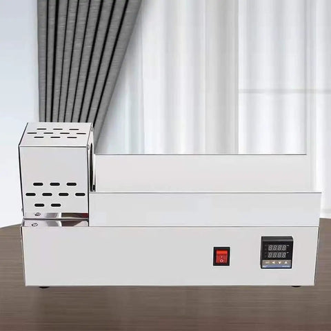 GFJYKDL Capsule Heat Shrink Machine For Bottle Sealing Commercial PVC Capsule Shrinker in stainless steel with digital thermostat.