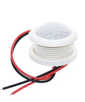Smart 220V 50Hz PIR Infrared Motion Sensor Ceiling Light with auto On Off Switch, close-up of sensor with wires