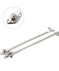 Nickel Plated Cabinet Lid Support Hinges 12 Inch 2 Pack With Thickened Connectors for doors and cupboards, iron and zinc alloy shown