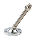 Heavy Duty Adjustable Leveling Feet With Swivel Base Articulating Legs And Furniture Glide Pads Rock Solid Construction built from stainless steel.