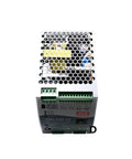 240W 24V 7.7A Switching Power Supply for DIN Rail UPS and Security Alarm Systems With MODBUS Built In High Efficiency 92 Percent AC DC Converter Battery Charging and Status Monitoring TS 35 Mounting, metal DIN rail unit front view