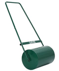 Green Heavy Duty 23 Inch Lawn Roller For Push Or Tow Behind Use Steel Sod Roller With U Shaped Handle 13 Gallon Water Or Sand Fill