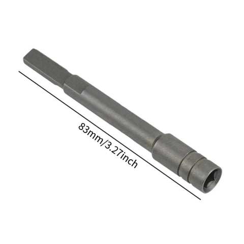 Adapter For Driver With 83mm Reach, Compact DIY Multitool Accessory, slim flat connection in gray finish.