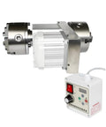 Hella Precise Cnc Rotary Fourth Axis With Adjustable Speed Servo Controller 125Mm Three Or Four Jaw Chuck 38Mm Through Bore.