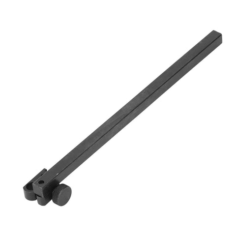 Side view of aluminium alloy height adaptor shaft extender clamp with knurled adjustment knob