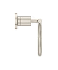 Side view of Brushed Nickel Towel Ring For Bathroom With Contemporary Style Concealed Screw Installation Premium Metal Construction Easy Two Hole Mount Durable Modern Bath Accessory For Sleek Organization And Spa Worthy Shine.