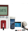 DIY Home Hemoglobin Meter Kit With 25 Strips, 25 Lancets, Lancing Device, Quality Control Strip, Storage Bag And English Manual For Easy At Home Testing, Fast 15 Second Readings And Accurate Hemoglobin Measurements, meter with strips