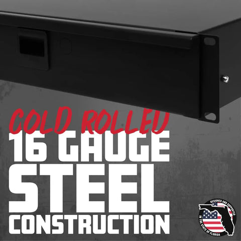 Lockable 2U Wired Microphone Rack Drawer Stores 10 Pro Mics With Tidy Recording Cabling Crafted From Gnarly Heavy Steel For Sleek Studio Organization And Rock Solid Backline Defense