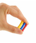 Kick Your Wiring Game Up With This 175 Piece Insulated Electrical Wire Connector Kit Packed With Butts Ring Lugs And Crimp Terminals For All Your Auto Or Home DIY Projects That Need A Solid Crimp Every Single Time. Hand holding insulated wire connectors in yellow blue and red