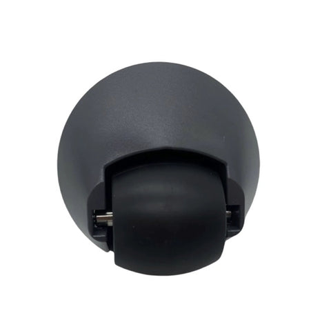 Front view: black omni-directional caster wheel for Roborock vacuum cleaners