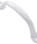 Utility Pull With White Coating Three And Three Quarters Inches Long for interior cabinet hardware replacement, shown from top angle
