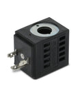 120V Solenoid Coil For Hydraulic Power Unit Lift Dump With 3 Prong DIN Connection, 16W, one and a half inches tall, heavy duty replacement component