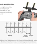 5.8 GHz Yagi Antenna Amplifier for Avata FPV remote on controller, diagram showing antenna components and setup.