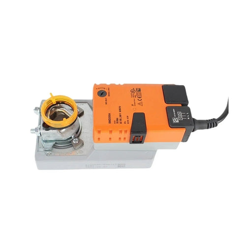 Professional HVAC Damper Actuator 16Nm 230V AC fast open close motor for duct ventilation, compact design with steel build.