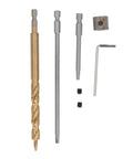 Heavy Duty Slick Aluminum Pocket Hole Jig Kit With Top Shelf 3 Step Drill Bits And Foolproof Adjustable Depth Settings For Woodworking Up To 45Mm smooth 15 degree angle drill bits and accessories.