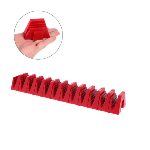 12 Piece Modular Wrench Storage Rack Tool Organizer Space Saving Plastic Tray in hand and on surface