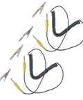 Heavy Duty ESD Grounding Cable With Locking Alligator Clips Retracting Anti Static Test Lead For Electronics Workbench safe discharge and zero hassle operation, featuring durable alligator clips and coiled wire.