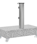 Built Tough Heavy Duty Patio Umbrella Base With Wheels And Adapters Granite Parasol Base 55.1 lbs