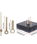 Battery Operated Quartz Wall Clock Movement Kit With Hands Replacement shown with 2.17 x 2.17 inch movement and hands