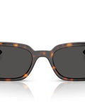 Zaya Low Bridge Fit Sunglasses In Havana With Dark Grey Lenses, Narrow Face Friendly X Small Frame, front view