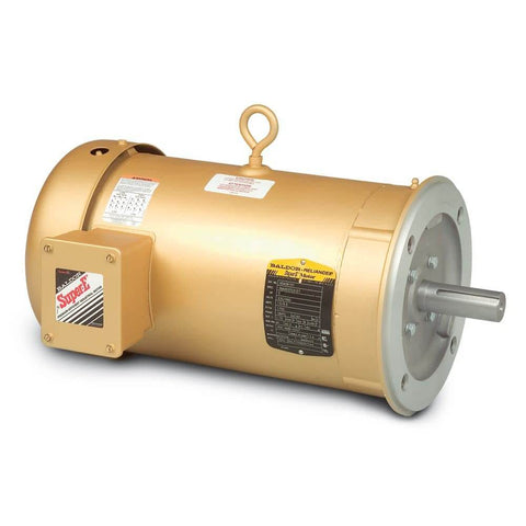 3 HP 3-Phase TEFC motor VEM3561, 1,760 RPM, Frame 56C, 230/460V 60 Hz with sealed ball bearings, front view
