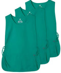 Heavy Duty Cobbler Apron 3 Pack For Men And Women In Bold Surgical Green With Deep Storage Pockets And Secure Neck Ties.