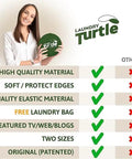 Massive Laundry Day Game Changer Large Collapsible Hamper With Instant Pop Up Frame Heavy Duty Basket For Washer And Dryer Spaces, woman holding green fabric hamper.