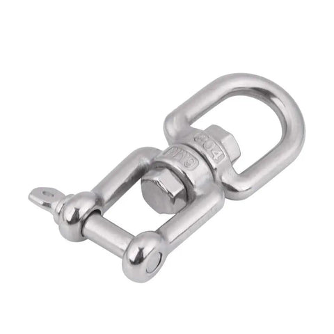 Built Like A Tank 304 Stainless Steel Swivel Shackle with Heavy Duty Snap Ring for Marine Gear and Industrial Rigging