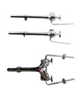 Heavy Duty Universal Drum Stand Bracket Rock Solid Metal Mount Gig Ready Display with multiple adjustable arms for stability.