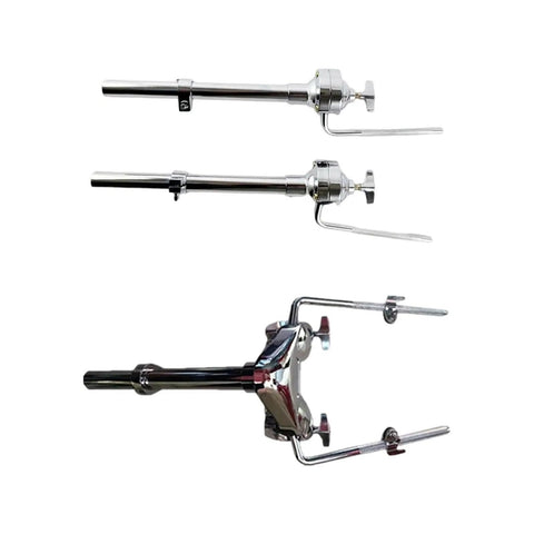 Heavy Duty Universal Drum Stand Bracket Rock Solid Metal Mount Gig Ready Display with multiple adjustable arms for stability.