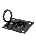 Flush Ring Pull Stainless Steel Boat Hatch Latch And Cabinet Flush Mount Lifting Ring Pull Handle Black on white background