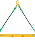 Aluminum Lifting Spreader Beam 4400 LBS 2 Ton Capacity 6 Foot Length With 6 Foot Round Sling Bridle And G80 Hooks Heavy Duty Rigging Bar
