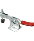 Heavy Duty Quick Release Toggle Clamp 4 Pack 201 B Style Hold Down Clamp With Anti Slip Red Horizontal Design Delivers 198 Lbs Holding Power For Woodworking And DIY Projects, red handle, steel