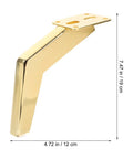 Heavy Duty Iron Furniture Feet For Beds And TV Cabinets Stable Golden Metal Legs With Oblique Cone Design Extend The Life Of Home