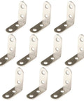 10 Pieces L Shaped Corner Brackets Set for Shelves and Frames, 40x40x16mm Right Angle Fasteners, Reinforced Durable Shelf Connectors