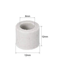 uxcell 8mm dia ceramic insulation tube, single bore, alumina porcelain high-temperature insulator