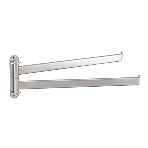 Ultra Sturdy 15.5 Inch Four-Arm Swivel Towel Rack For Wall Mount, Built For Real Life Bathrooms, SUS304 Stainless Steel Brushed Finish