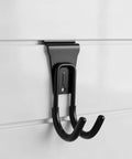 Gladiator Style Slatwall Hooks 10 Pack Heavy Duty Garage Hangers for Tools and Garden Hose Durable Metal Wall Mounts with Anti Skid Cushioned Rubber Installed