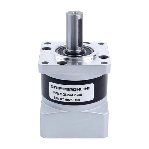 MGL Series Planetary Gearbox 5 To 1 Reduction With 30 Arc-Min Backlash For 8mm Shaft Standard Nema 23 Stepper Motor Front View