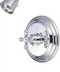 Restoration Tub And Shower Faucet Chrome With Brass Construction, Wall Mount, Washerless Cartridge, Standard Half Inch NPT Connection