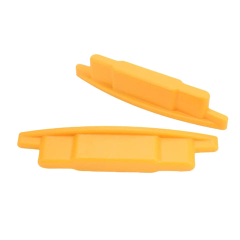 Oreilet 2Pcs Magnetic Stud Finder, Compact Stud Finder Wall Scanner, No, yellow ABS material, two angled pieces shown.
