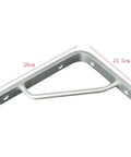 Heavy Duty Aluminum L Shaped Wall Shelf Brackets Built Tough Corner Supports For DIY Wooden Floating Shelves with measurements.