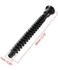 Heavy Duty Furniture Confirmat Wood Screws 7x69mm Hex Socket Self Tapping Connectors Powder Coated shown with measurements